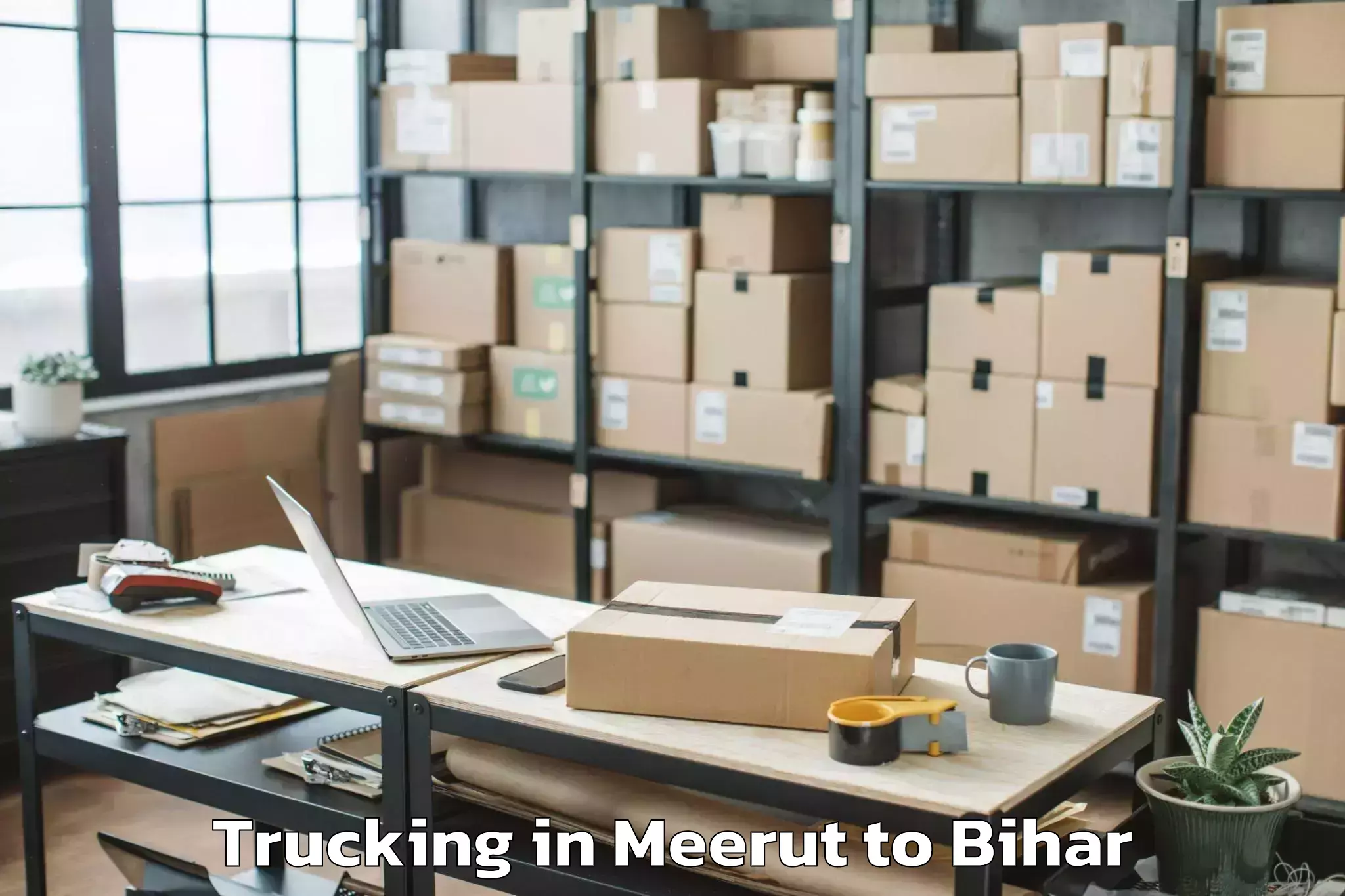 Book Meerut to Mahnar Trucking Online